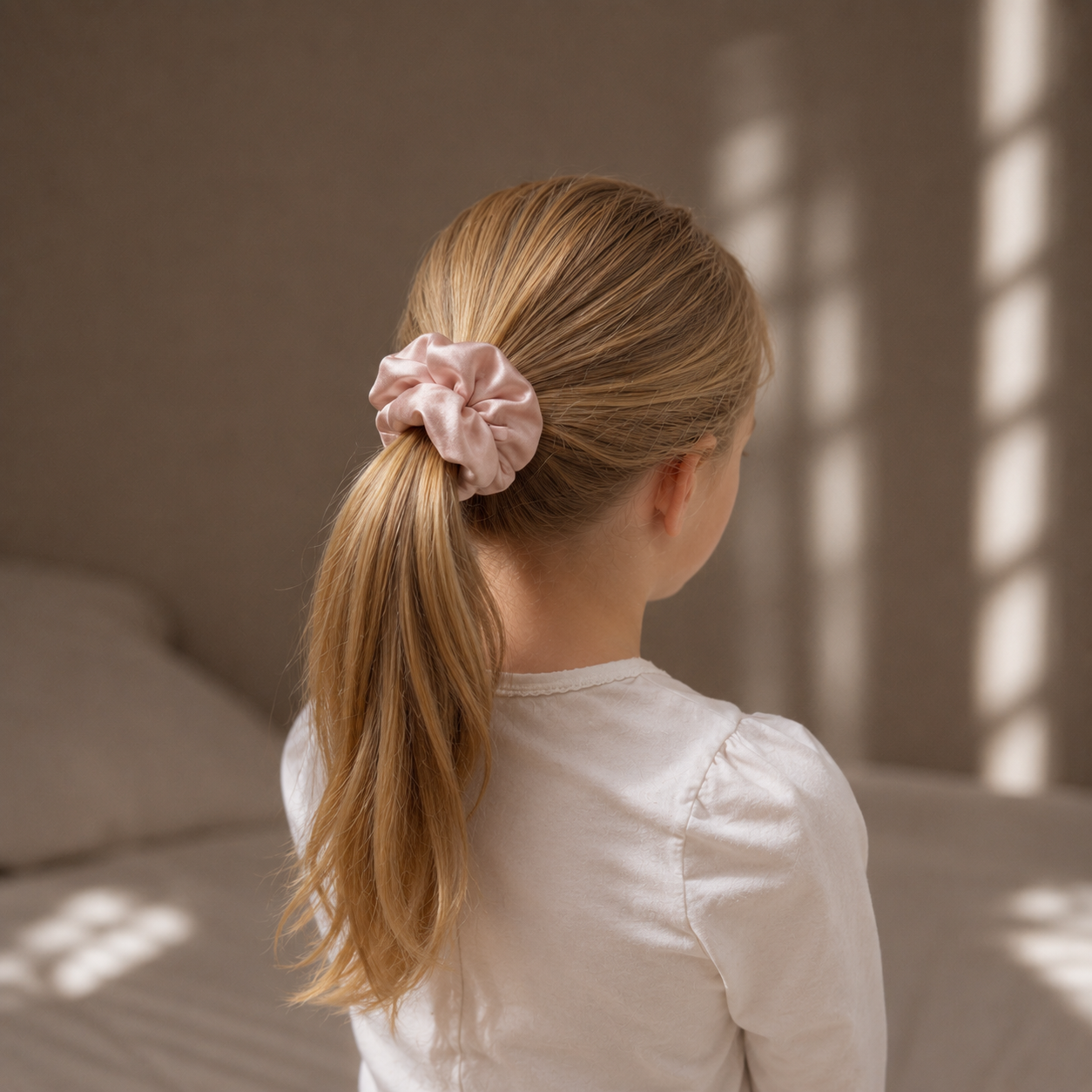 Mulberry Silk Scrunchies - Blush Pink
