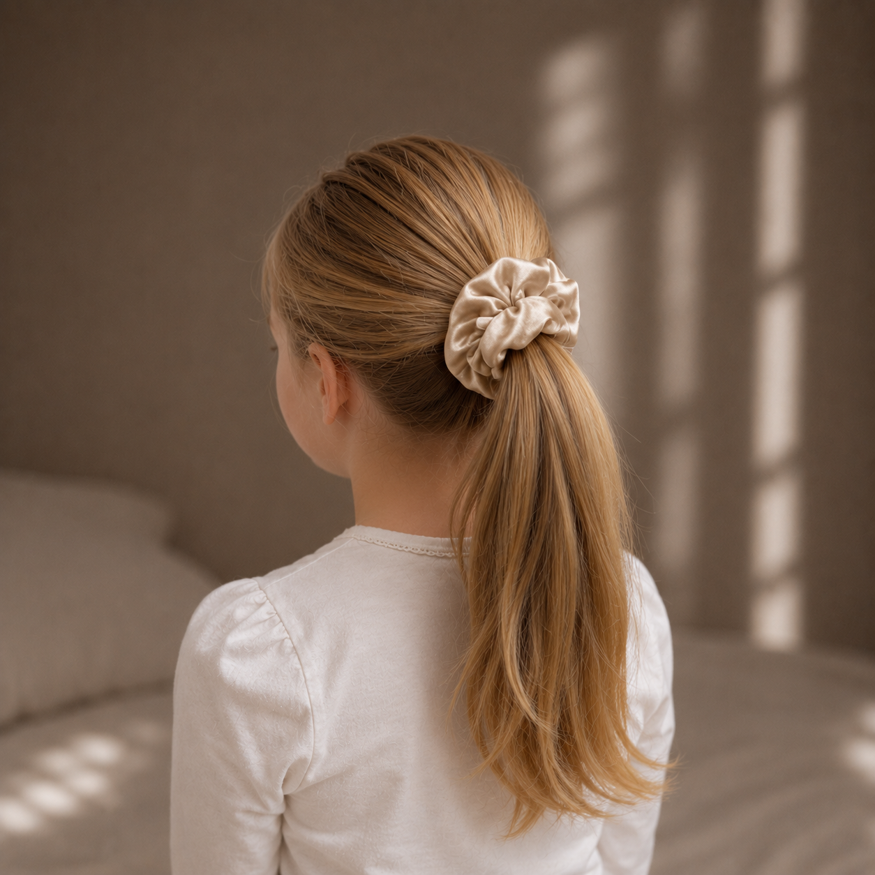 Mulberry Silk Scrunchies - Champagne
