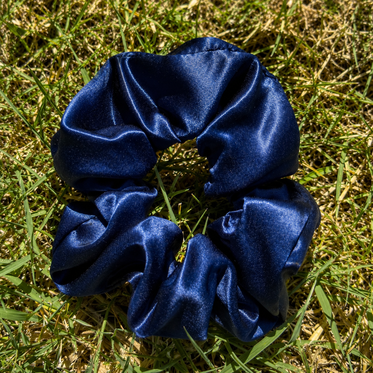 Mulberry Silk Scrunchies - Midnight Navy