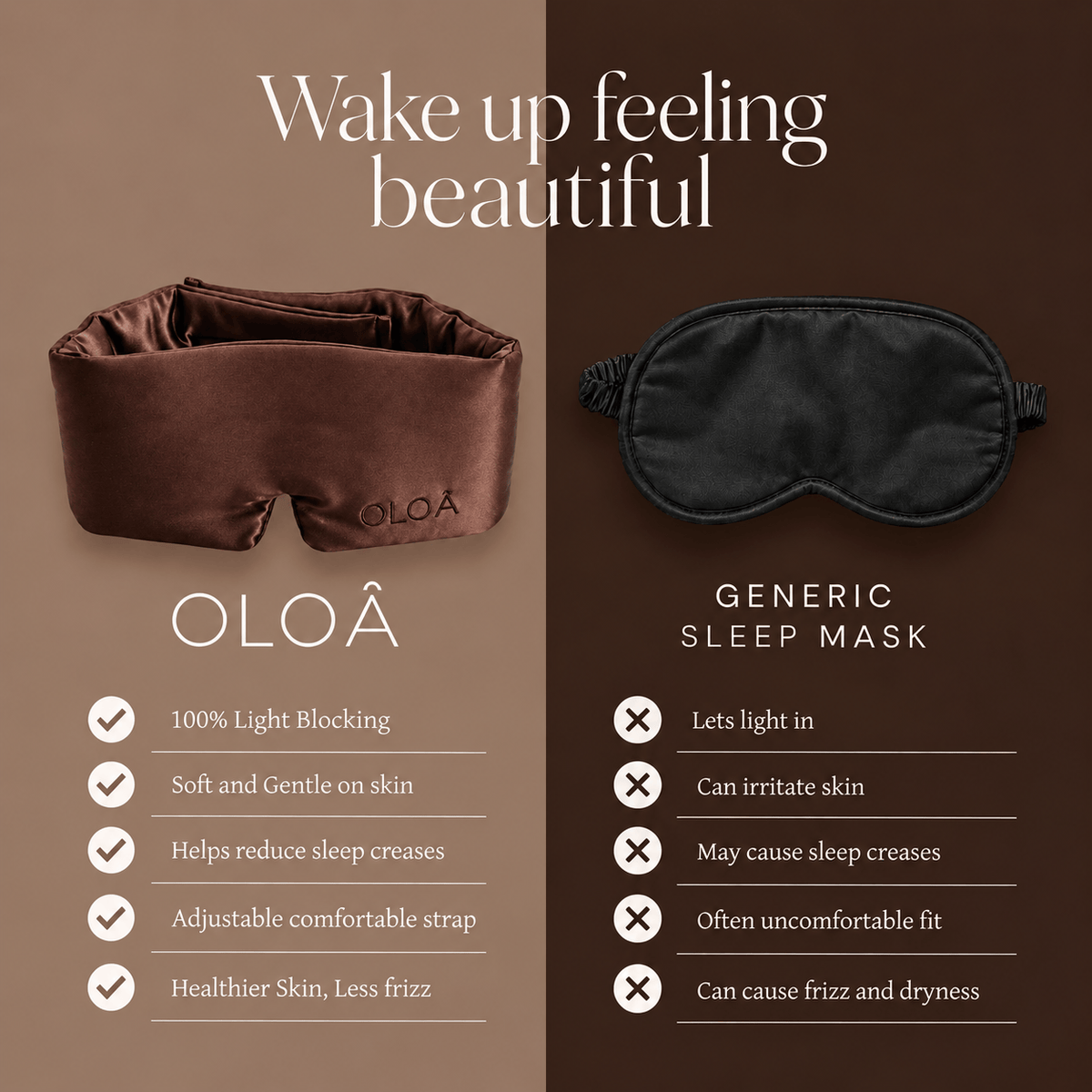 Chocolate Glow Silk Sleep Mask