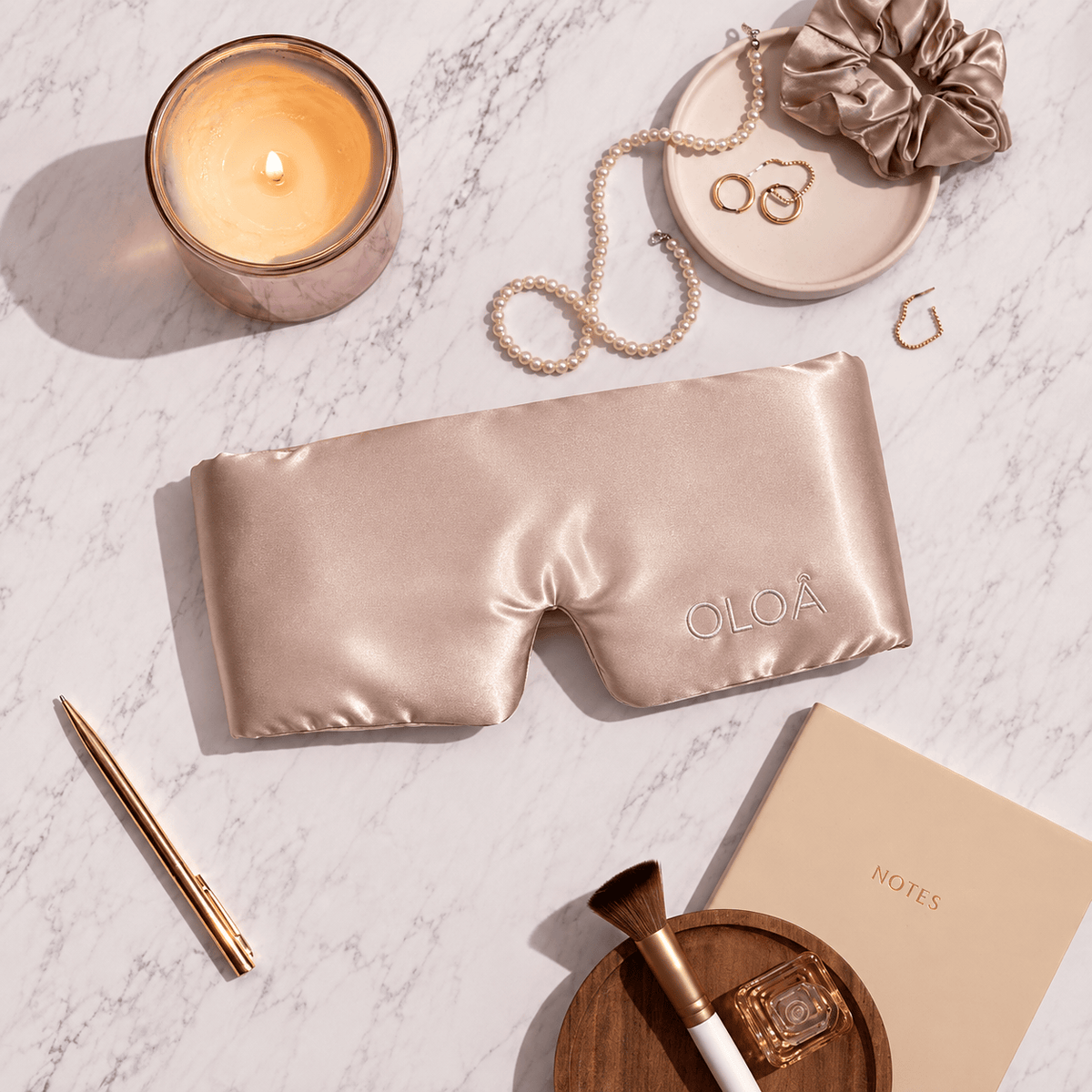 Rose Gold Silk Sleep Mask
