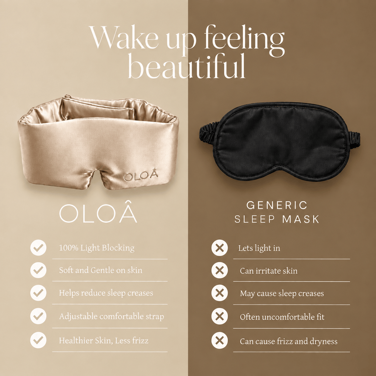 Rose Gold Silk Sleep Mask
