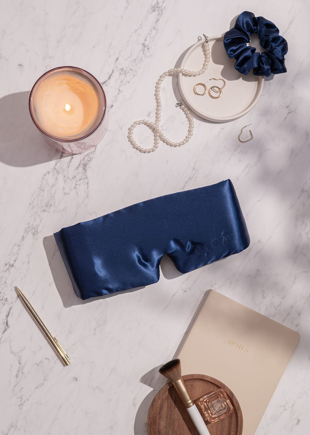 Midnight Navy Silk Sleep Mask
