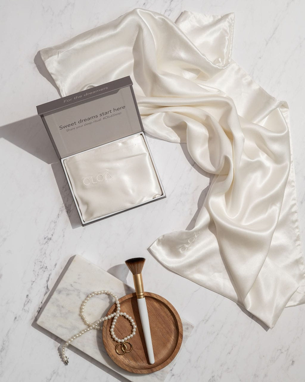 Ivory Pearl Silk Pillowcase