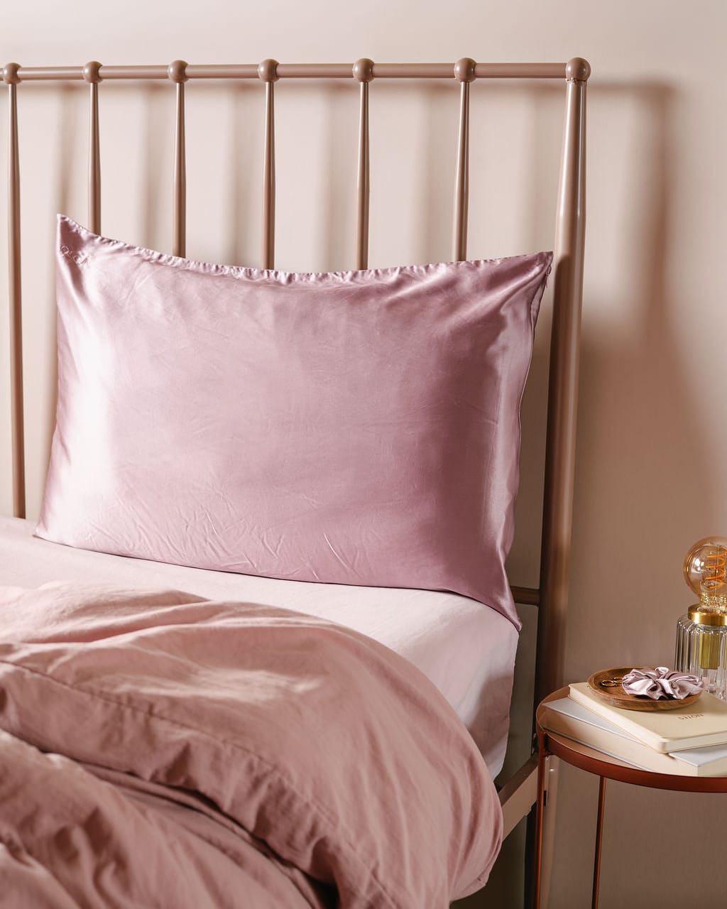 Blush Rose Silk Pillowcase