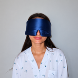 3D Mulberry Silk Lash Protect Sleep Mask - Midnight Navy