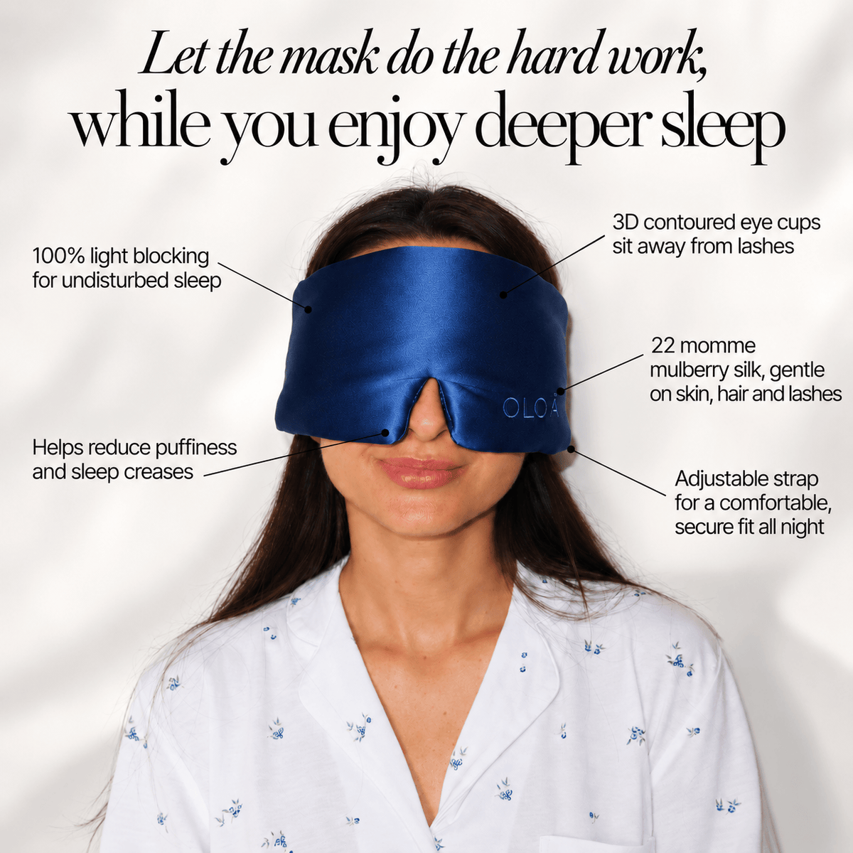 Midnight Navy 3D Silk Mask