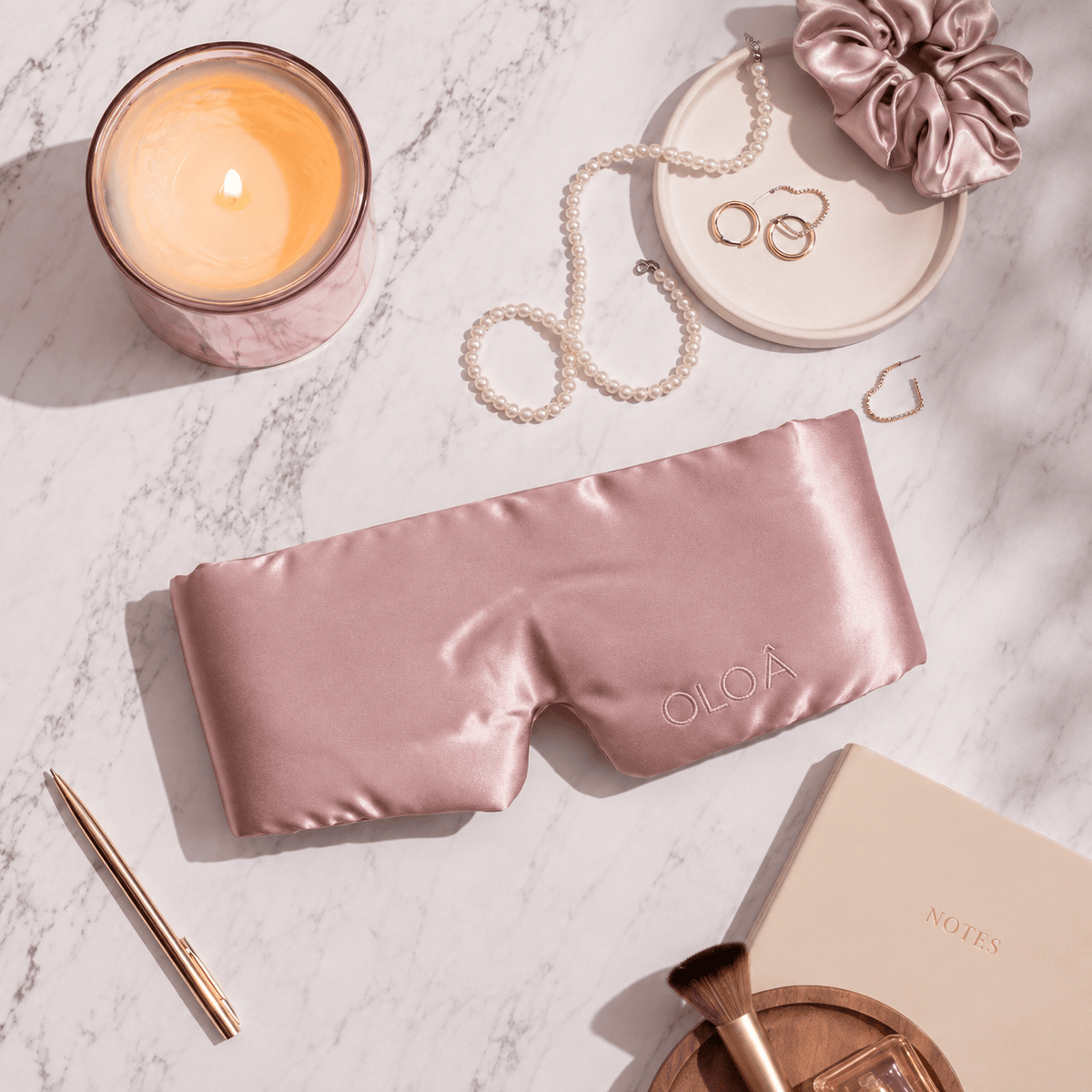 Blush Pink Silk Sleep Mask