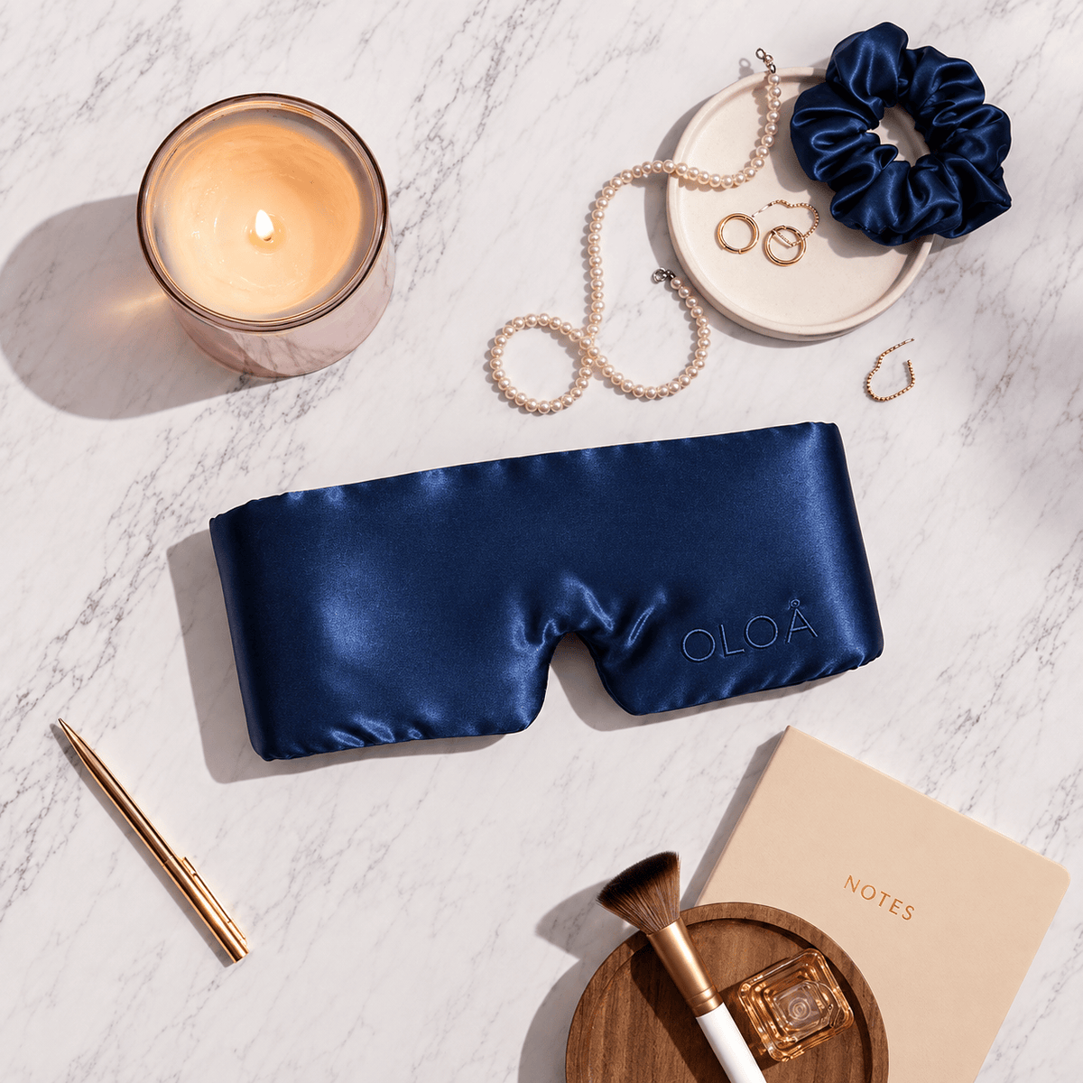 Midnight Navy Silk Sleep Mask