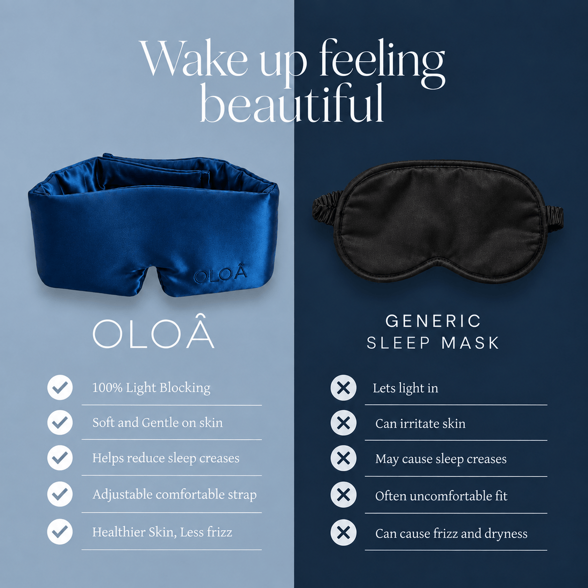 Midnight Navy Silk Sleep Mask