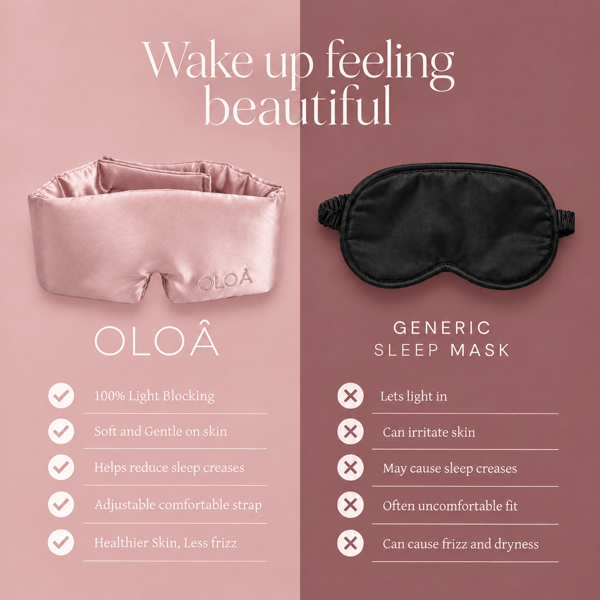 Blush Pink Silk Sleep Mask