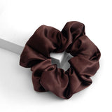 Chocolate Glow Silk Scrunchie
