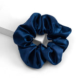 Midnight Navy Silk Scrunchie