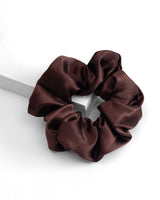 Chocolate Glow Silk Scrunchie