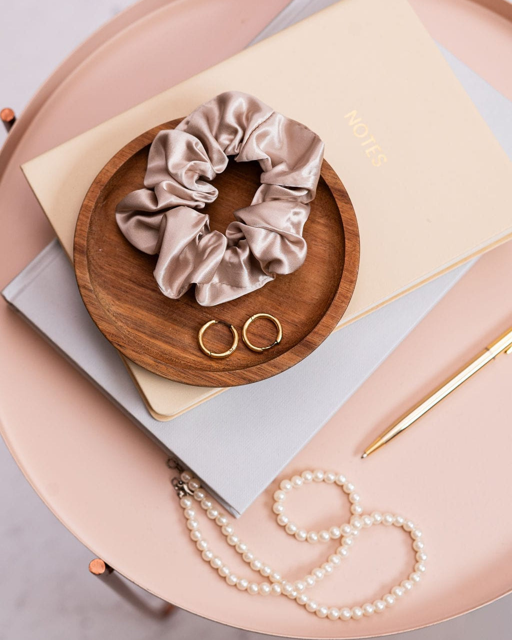 Champagne Silk Scrunchie