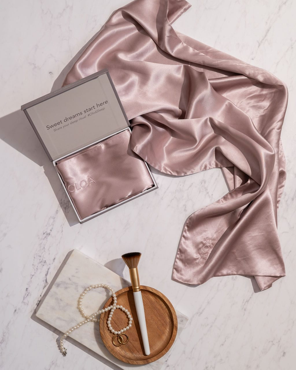 Blush Rose Silk Pillowcase
