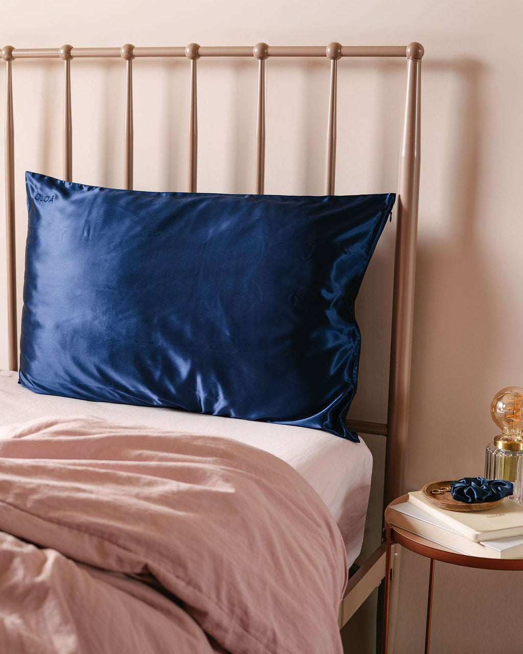 Midnight Navy Silk Pillowcase
